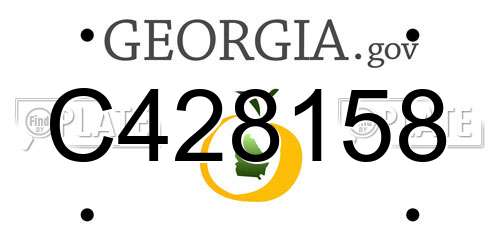 C428158 Georgia License Plate