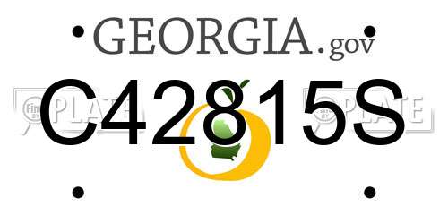 C42815S Georgia License Plate