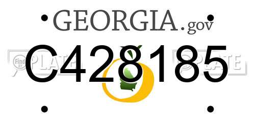 C428185 Georgia License Plate