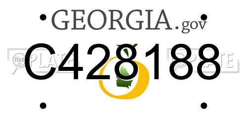 C428188 Georgia License Plate