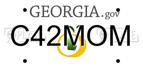 C42MOM Georgia License Plate