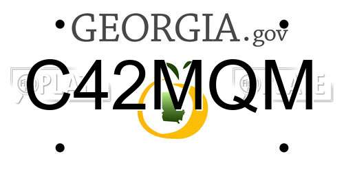 C42MQM Georgia License Plate