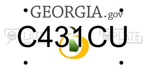 C431CU Georgia License Plate