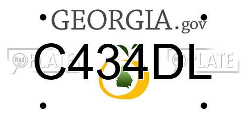 C434DL Georgia License Plate