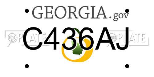 C436AJ Georgia License Plate