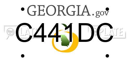 C441DC Georgia License Plate
