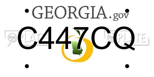 C447CQ Georgia License Plate