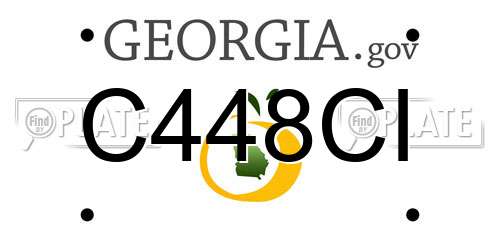 C448CI Georgia License Plate