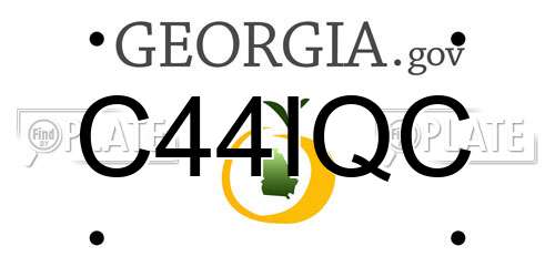 C44IQC Georgia License Plate