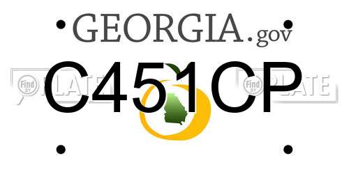 C451CP Georgia License Plate