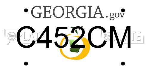 C452CM Georgia License Plate