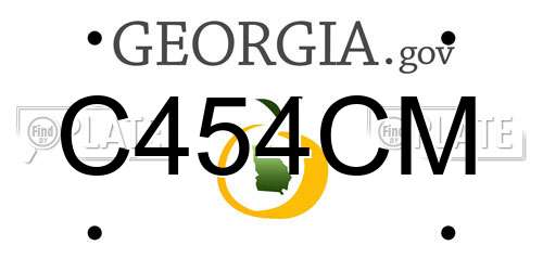 C454CM Georgia License Plate