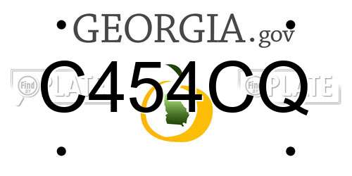 C454CQ Georgia License Plate