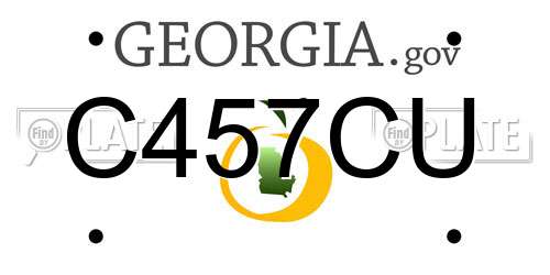 C457CU Georgia License Plate