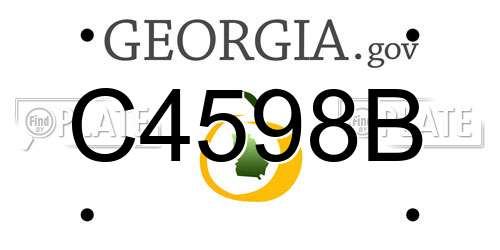 C4598B Georgia License Plate