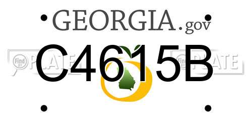 C4615B Georgia License Plate