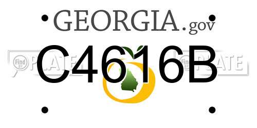 C4616B Georgia License Plate
