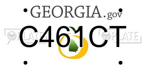 C461CT Georgia License Plate