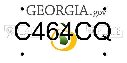 C464CQ Georgia License Plate