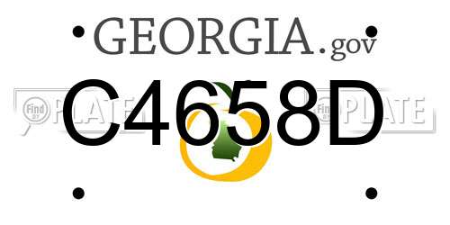 C4658D Georgia License Plate