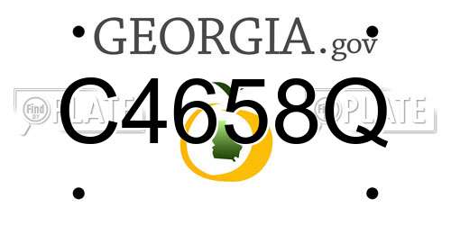 C4658Q Georgia License Plate