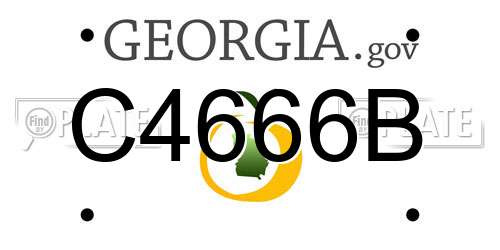 C4666B Georgia License Plate
