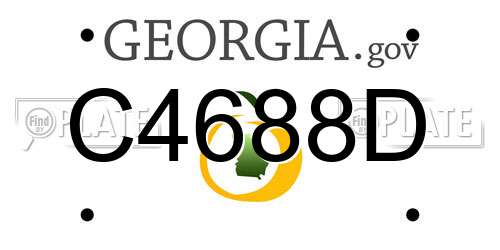 C4688D Georgia License Plate