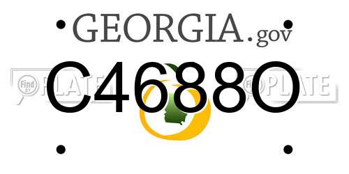 C4688O Georgia License Plate