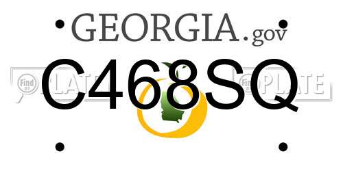 C468SQ Georgia License Plate
