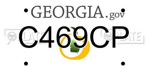 C469CP Georgia License Plate