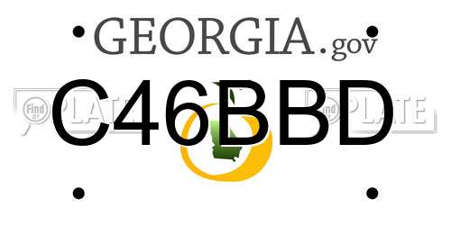 C46BBD Georgia License Plate