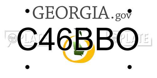 C46BBO Georgia License Plate