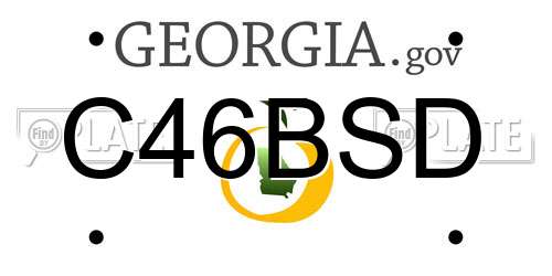 C46BSD Georgia License Plate