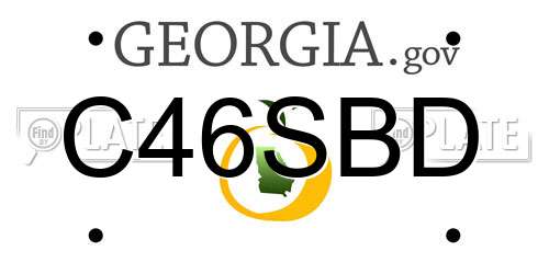 C46SBD Georgia License Plate