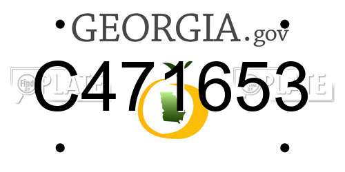 C471653 Georgia License Plate