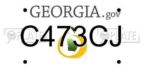 C473CJ Georgia License Plate