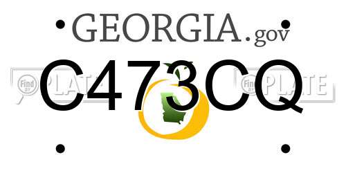 C473CQ Georgia License Plate