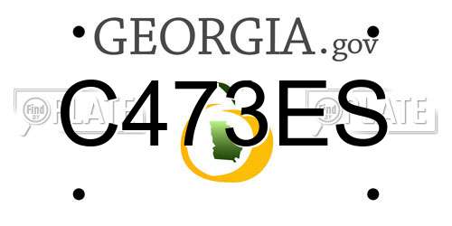 C473ES Georgia License Plate