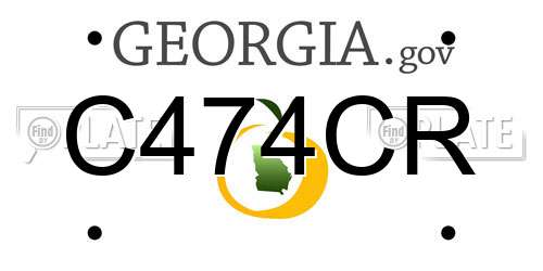 C474CR Georgia License Plate