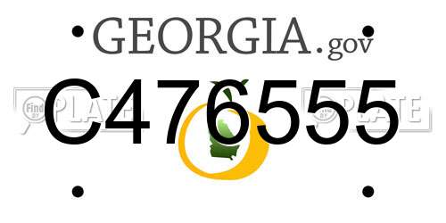 C476555 Georgia License Plate