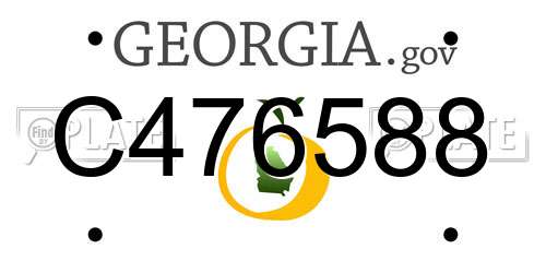 C476588 Georgia License Plate