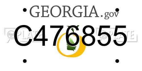C476855 Georgia License Plate