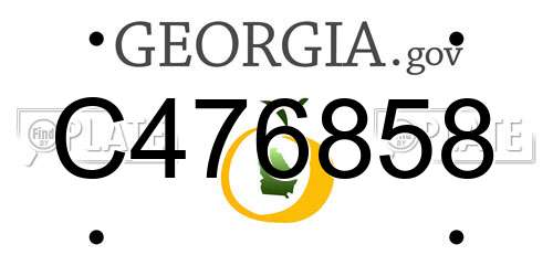 C476858 Georgia License Plate