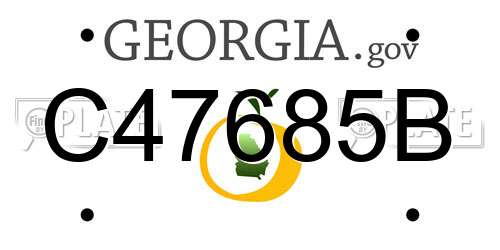 C47685B Georgia License Plate