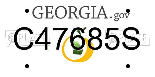C47685S Georgia License Plate