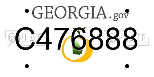 C476888 Georgia License Plate