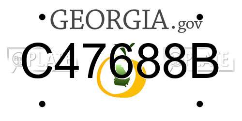 C47688B Georgia License Plate