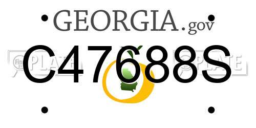 C47688S Georgia License Plate