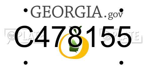 C478155 Georgia License Plate