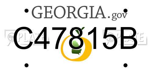 C47815B Georgia License Plate